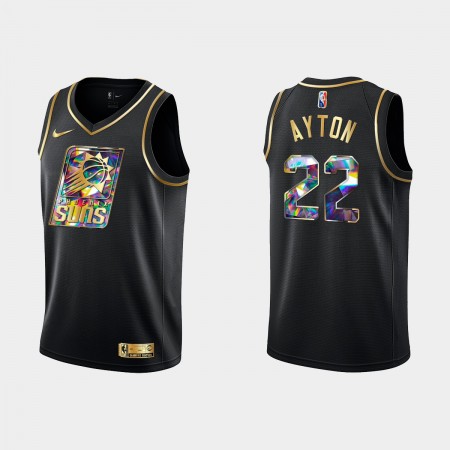 Dres Phoenix Suns Deandre Ayton 22 Nike 2021-22 Crno Golden Edition 75th Anniversary Diamond Swingman
